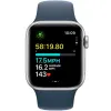 Apple Watch Series SE 2023 40mm Silver Aluminum Case with Storm Blue Sport Band