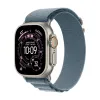 Apple Watch Series Ultra 3 49mm Natural Titanium Case with Light Blue Alpine Loop M