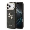 Guess для iPhone 17 Pro чехол PU 4G Classic metal logo Gold camera Hard Black (MagSafe)
